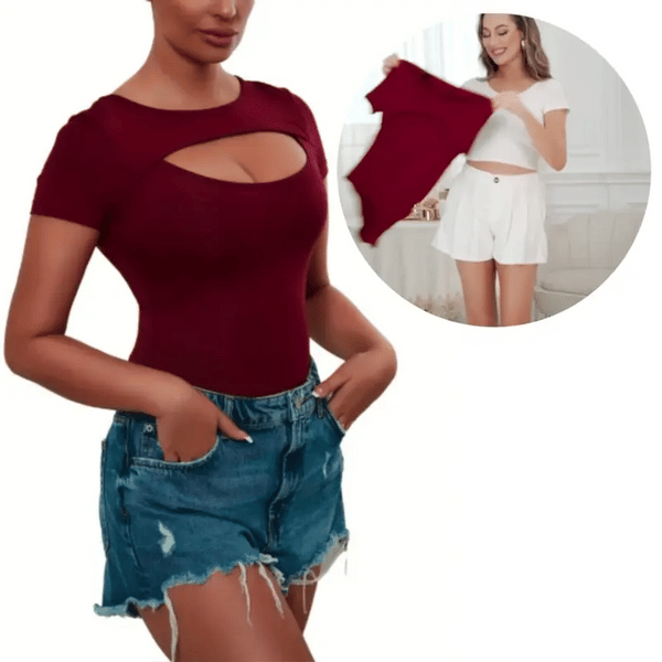 Body Manga Corta Control Abdomen