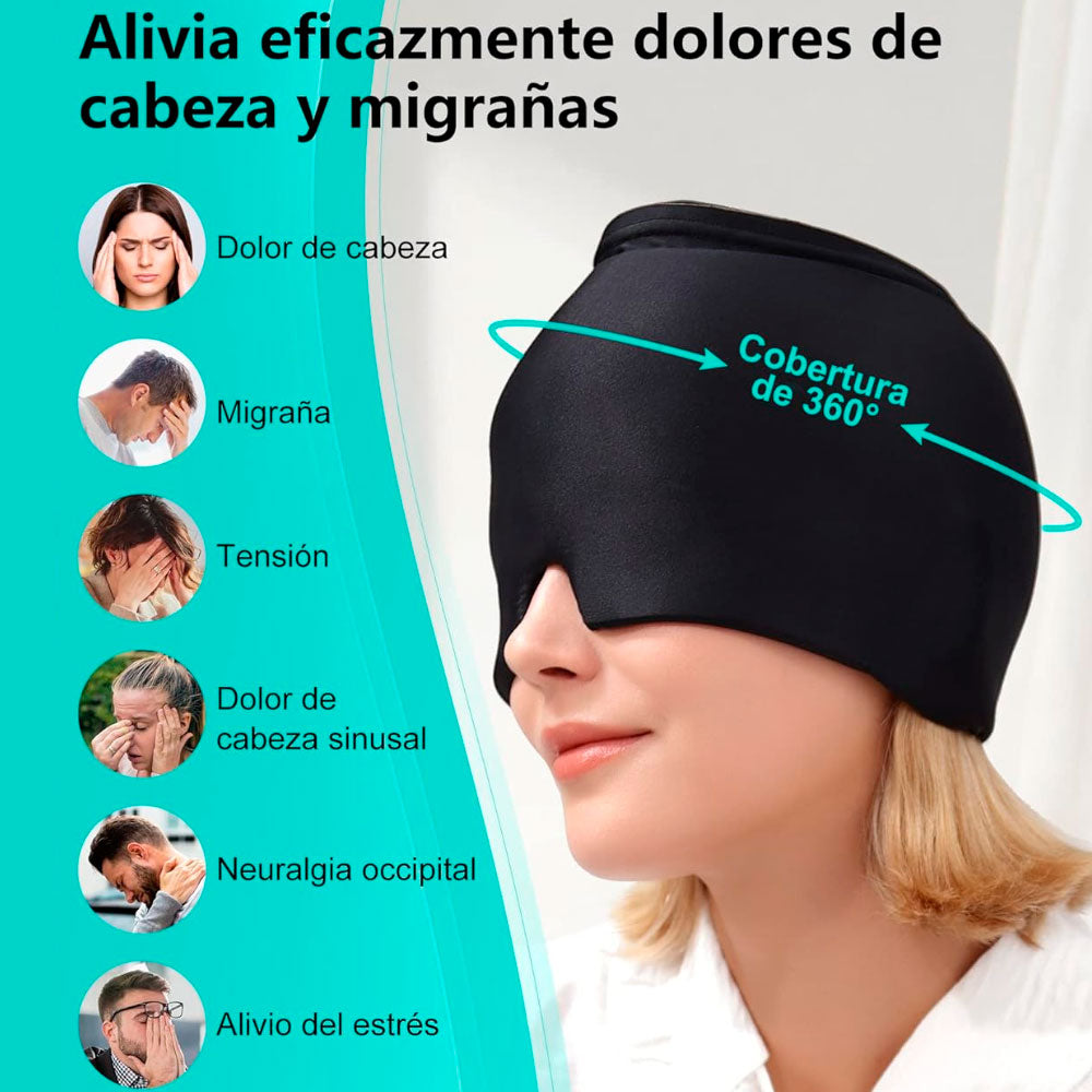 Gorro relajante para migraña 360