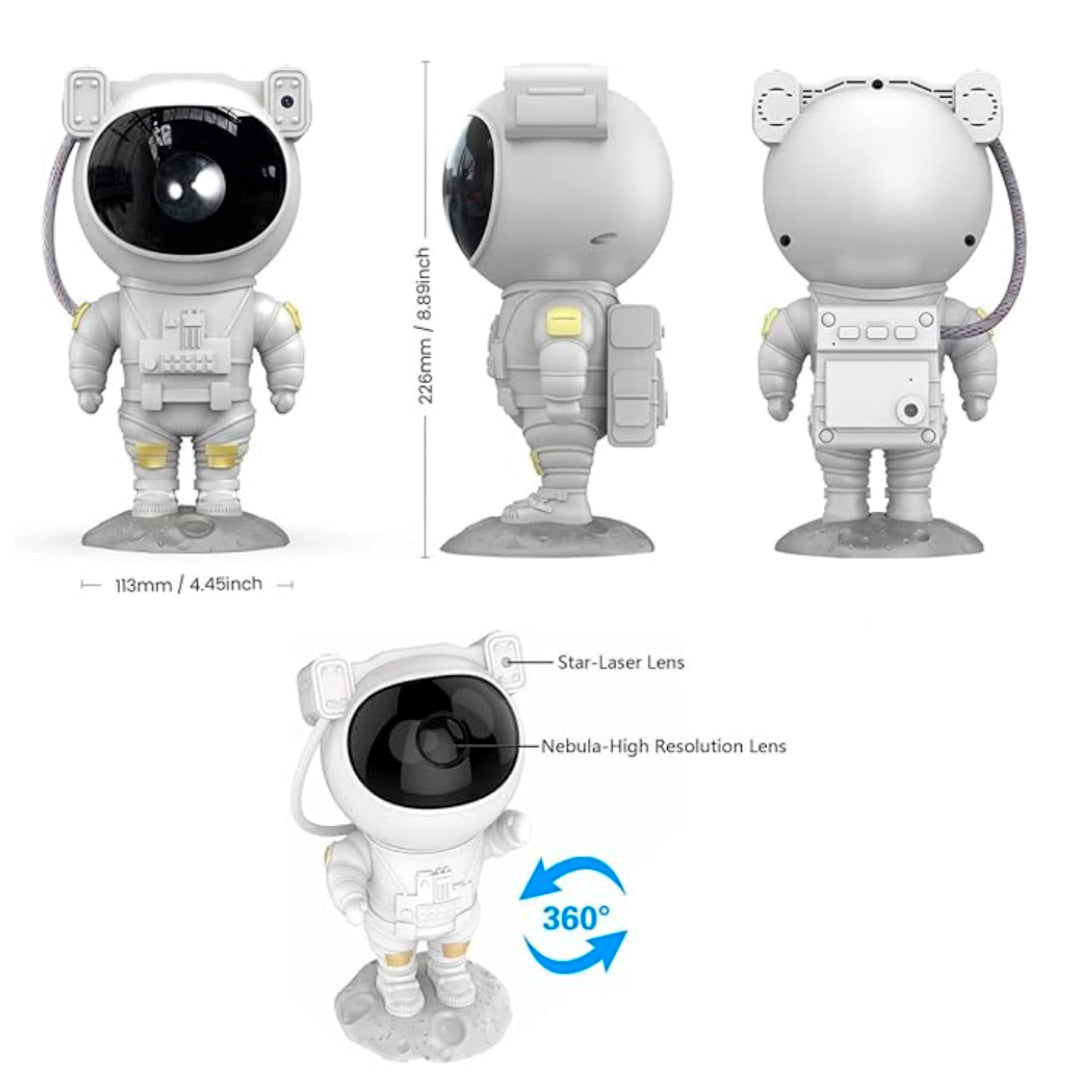 Astronauta proyector de galaxia de luz nocturna para niños