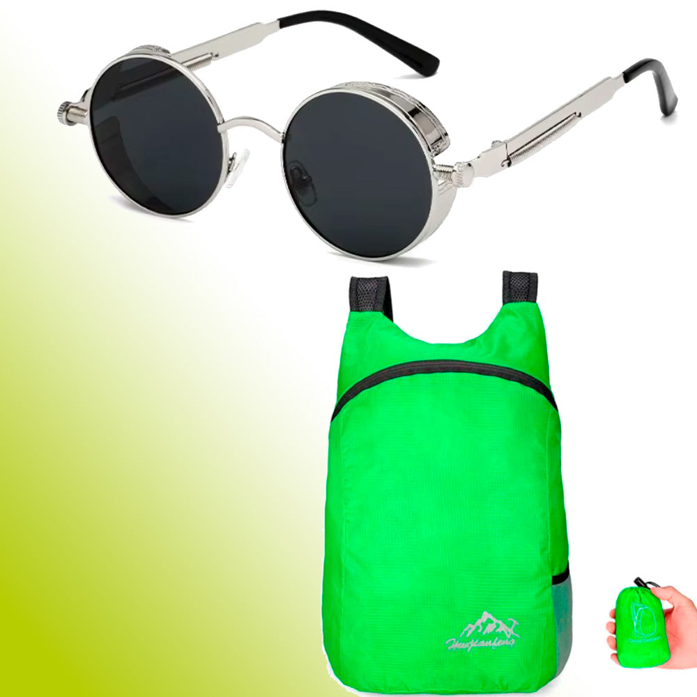 Duo Mochila plegable ultra ligera y gafas protectoras de sol