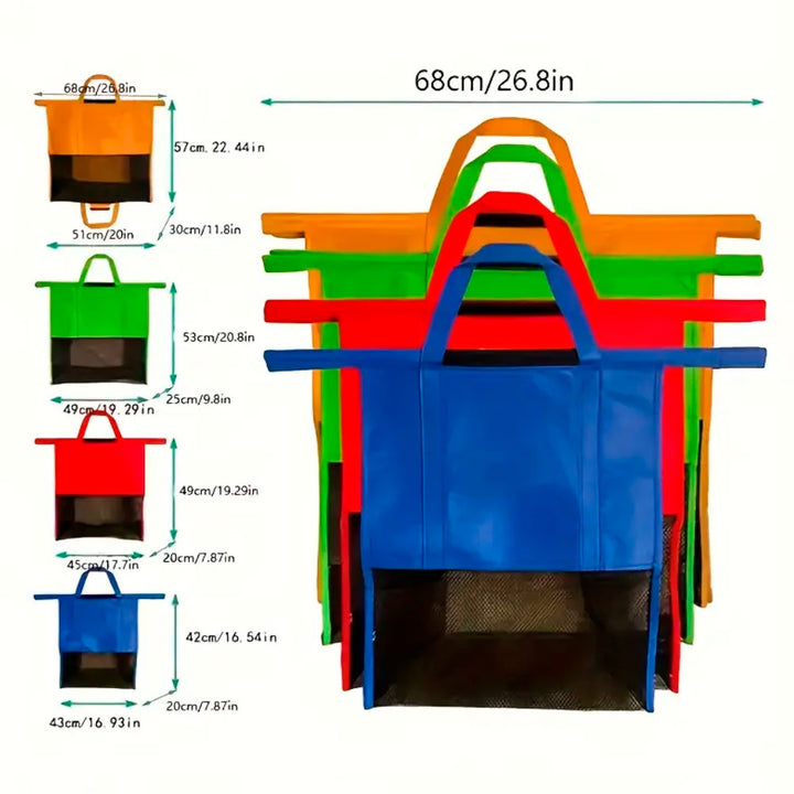 Set de bolsas ecológicas para mercado reusables X4