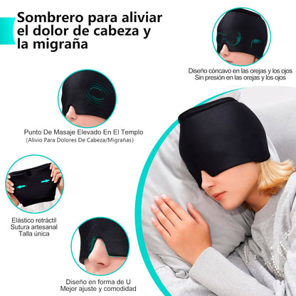 Gorro relajante para migraña 360