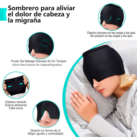 Gorro relajante para migraña 360