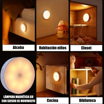 Lámpara magnética LED con sensor de movimiento Set x 3 Unidades