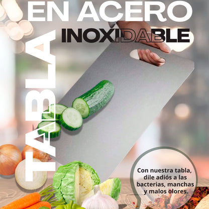 Tabla de picar en acero inoxidable para cocina 1.2 MM