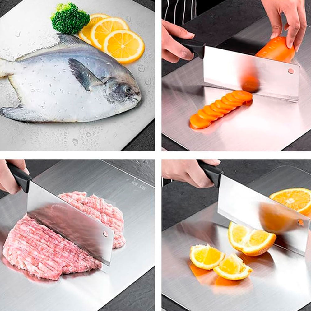 Tabla de picar en acero inoxidable para cocina 1.2 MM