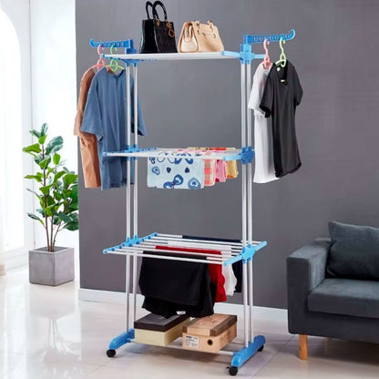 Tendero de ropa plegable de 4 niveles